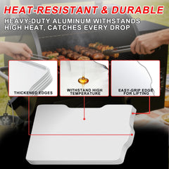 WEBROIL built-in handle detail for safe removal and mess-free disposal