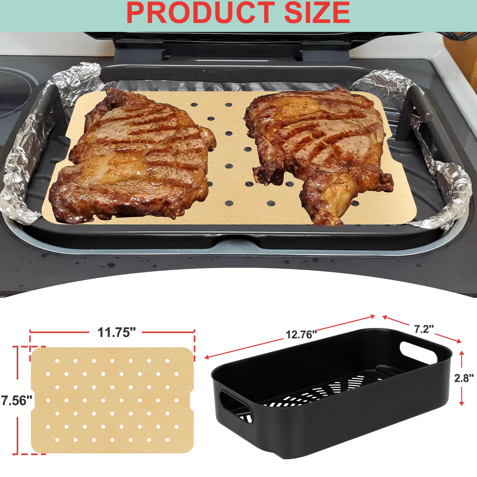 WEBROIL detailed non-stick coating texture preventing food from sticking