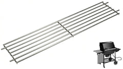 WEBROIL warming rack front view showing full 24.9 inch span and durable finish