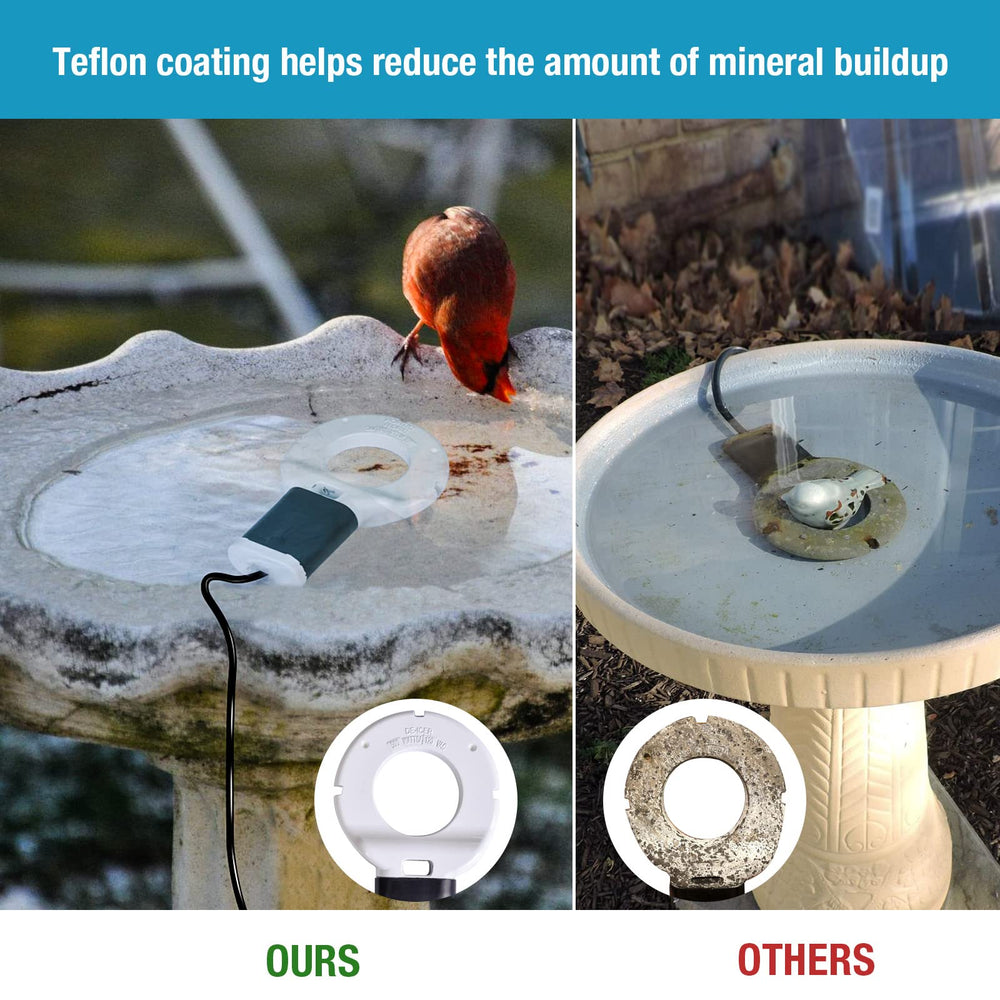 Wedigout installed in 50-gallon barrel maintaining liquid water for livestock