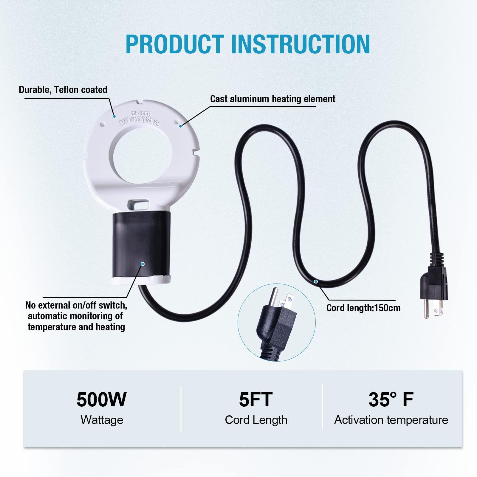 Wedigout long cord in use placed across yard for flexible outdoor positioning