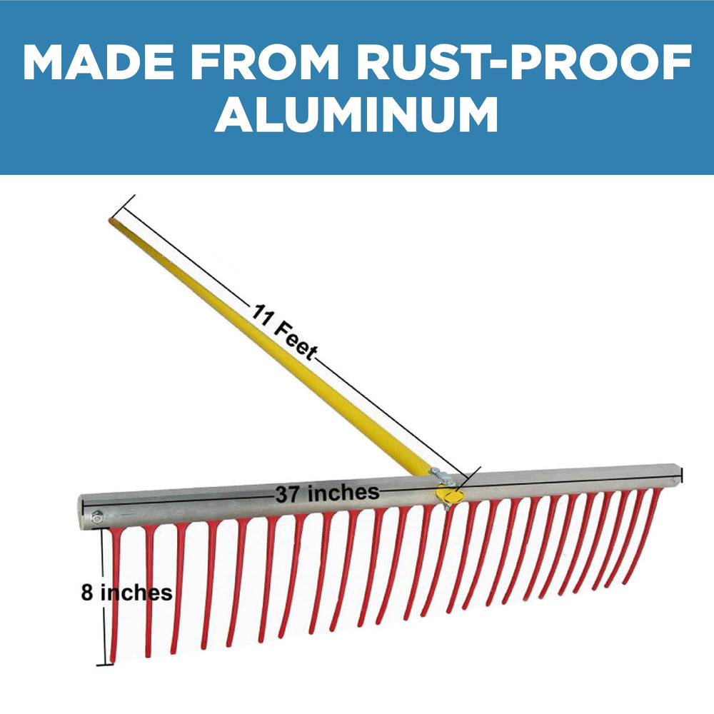 Weed Razer extended handle side view demonstrating 11-foot reach