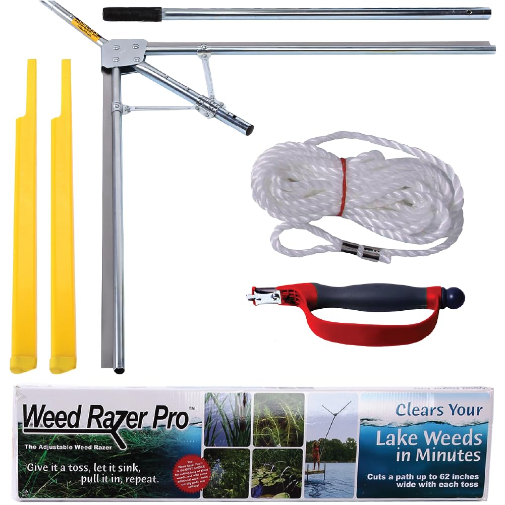 Weed Razer front view showing full cutter and adjustable frame benefit