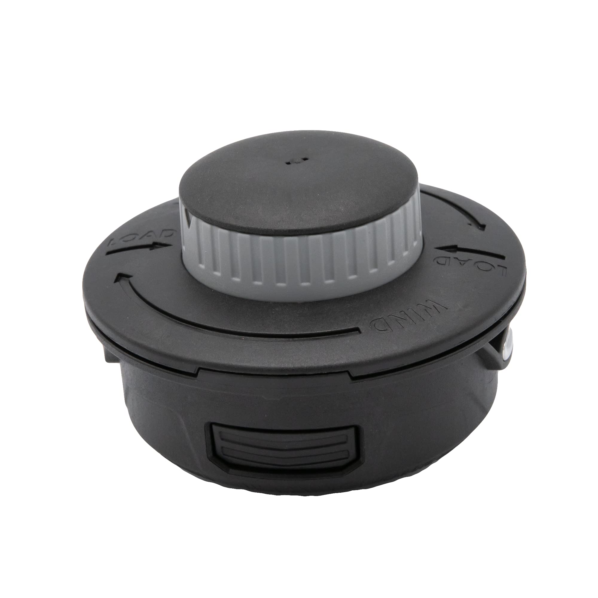 WEED WARRIOR Autowinder II front profile showing mounting and quick-load benefit