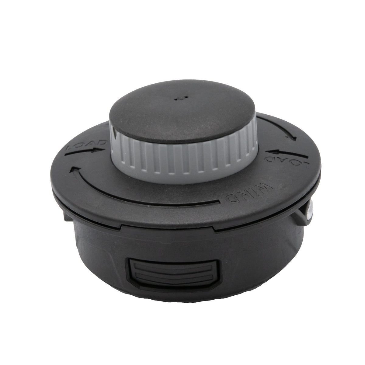 WEED WARRIOR Autowinder II front profile showing mounting and quick-load benefit