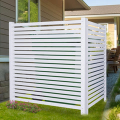 WEEDING front panel overview showing clean white fence and curb appeal