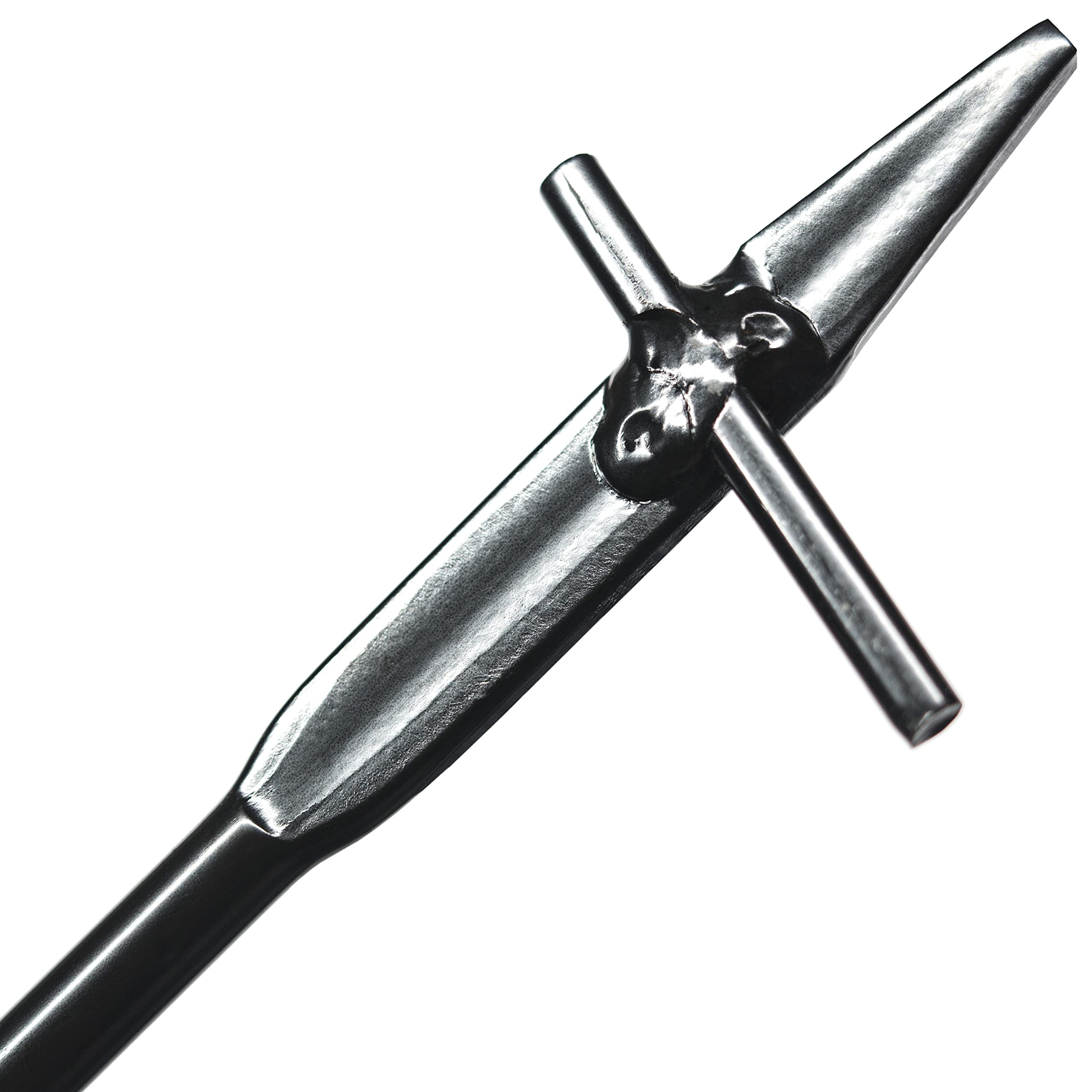 WeedSpinner fitted in a 3/8 inch drill chuck showing easy compatibility