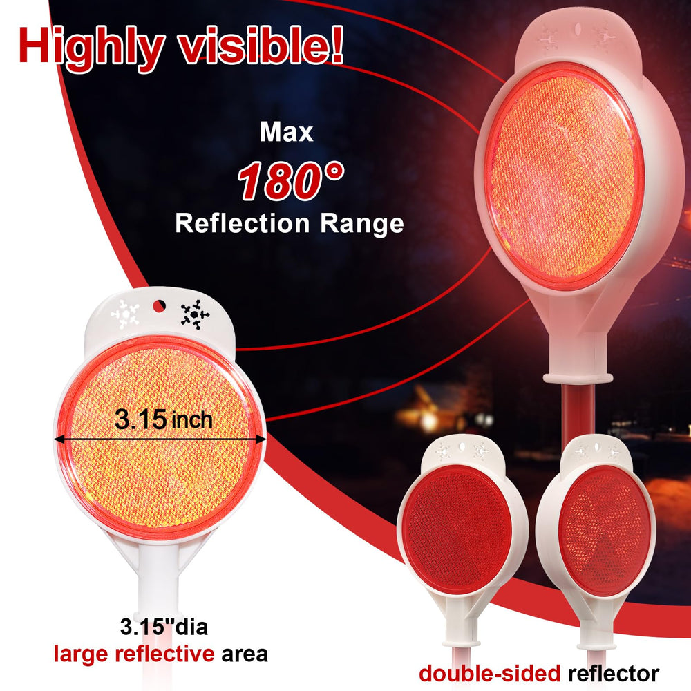 Wefaith close-up of double-sided reflector showing larger reflective area benefit
