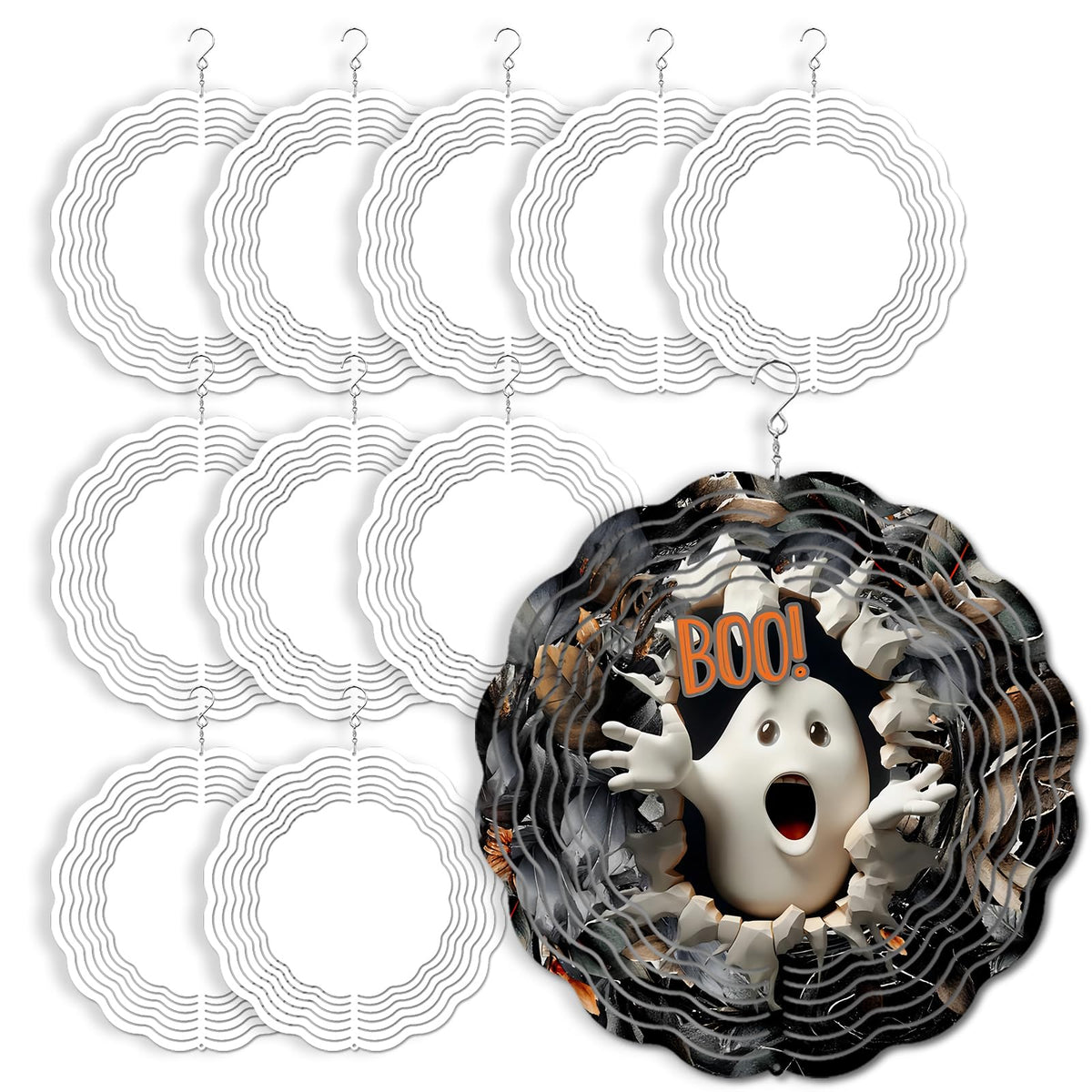 Wefanify front packaging view showing shiny spinner blank ready to customize