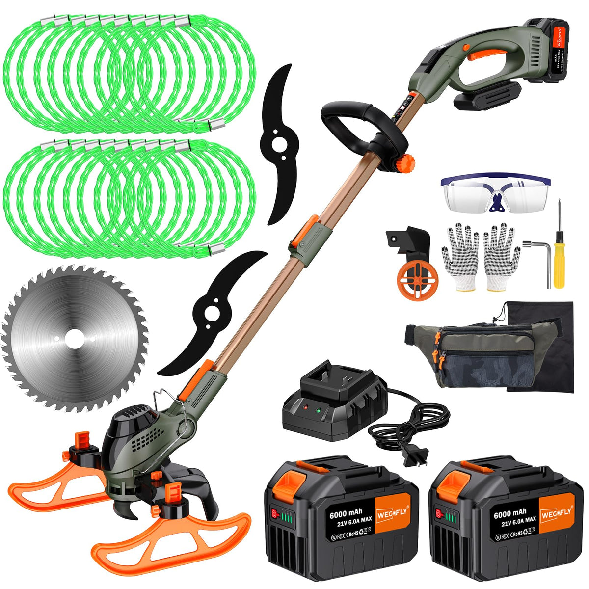 WeGofly front packaging showing full 4-in-1 kit and accessories for easy setup