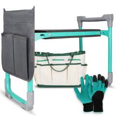 WEILISEN front view of folded bench shows compact portability and storage convenience