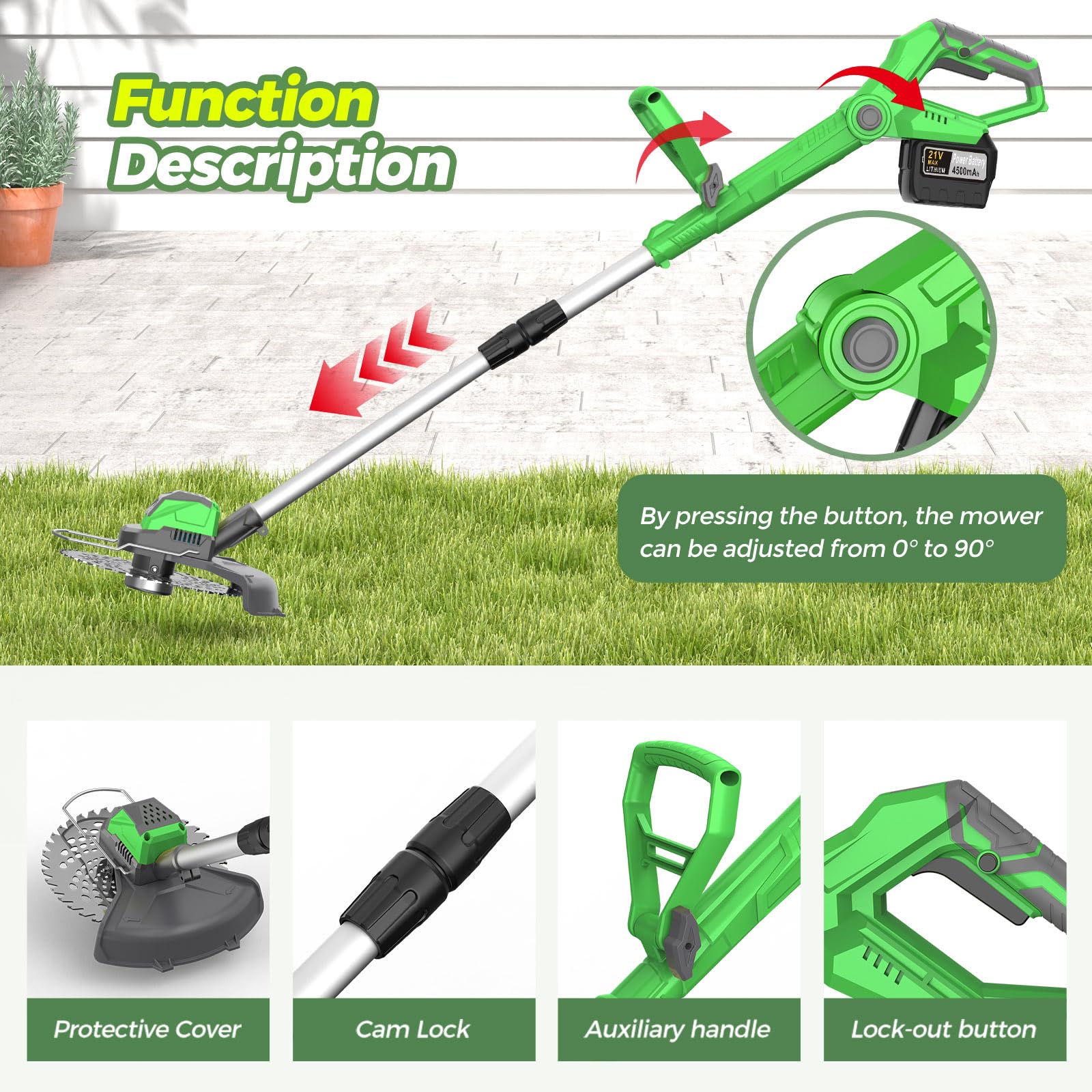 WEILISEN in use trimming garden edge showing ease and ergonomic benefit