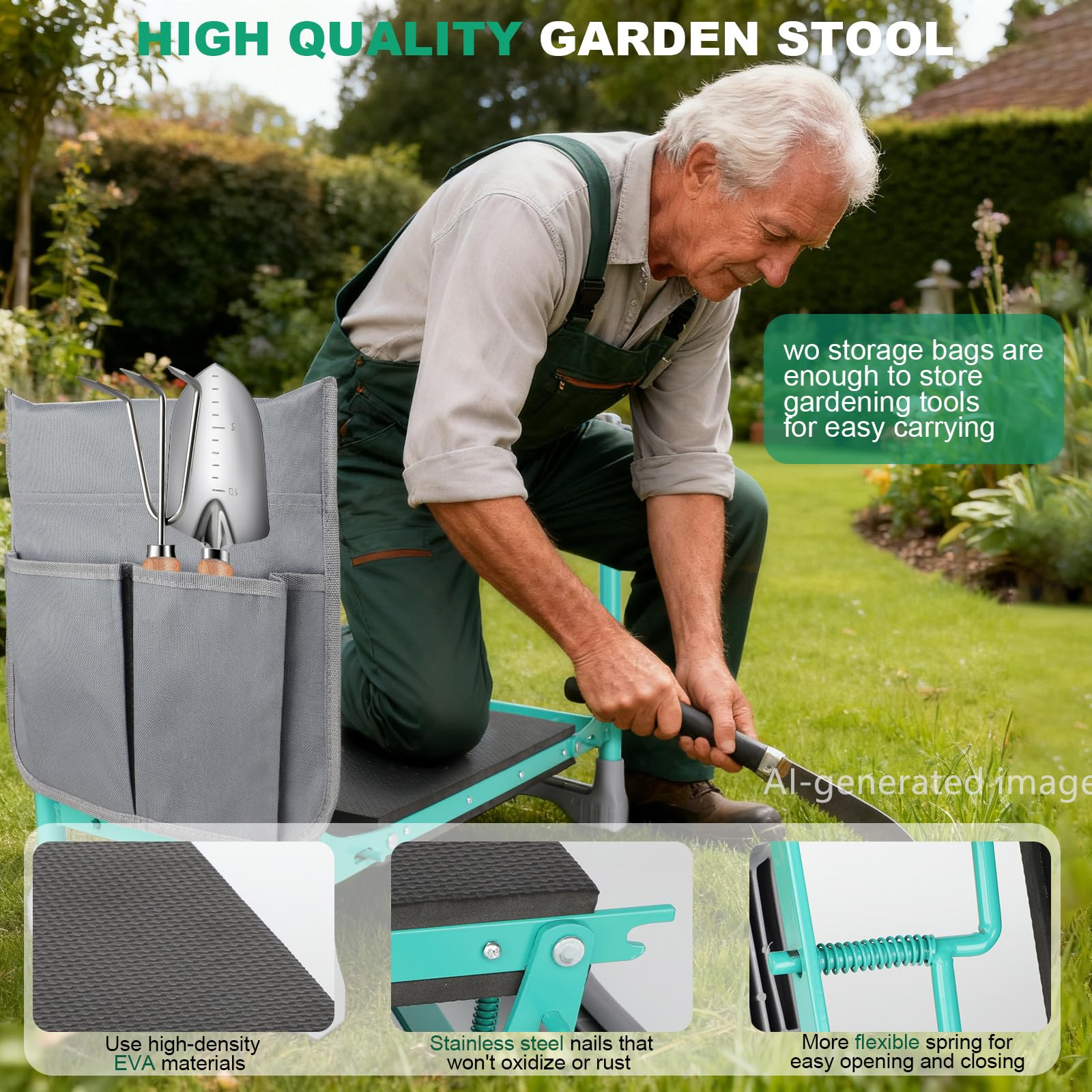 WEILISEN storage bags filled with tools for organized gardening efficiency