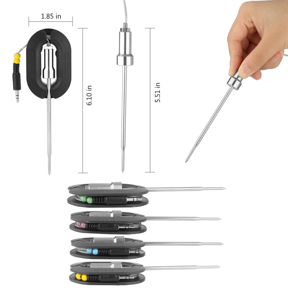 WEINAS probes beside a ruler showing 4.7-inch probe length and scale advantage