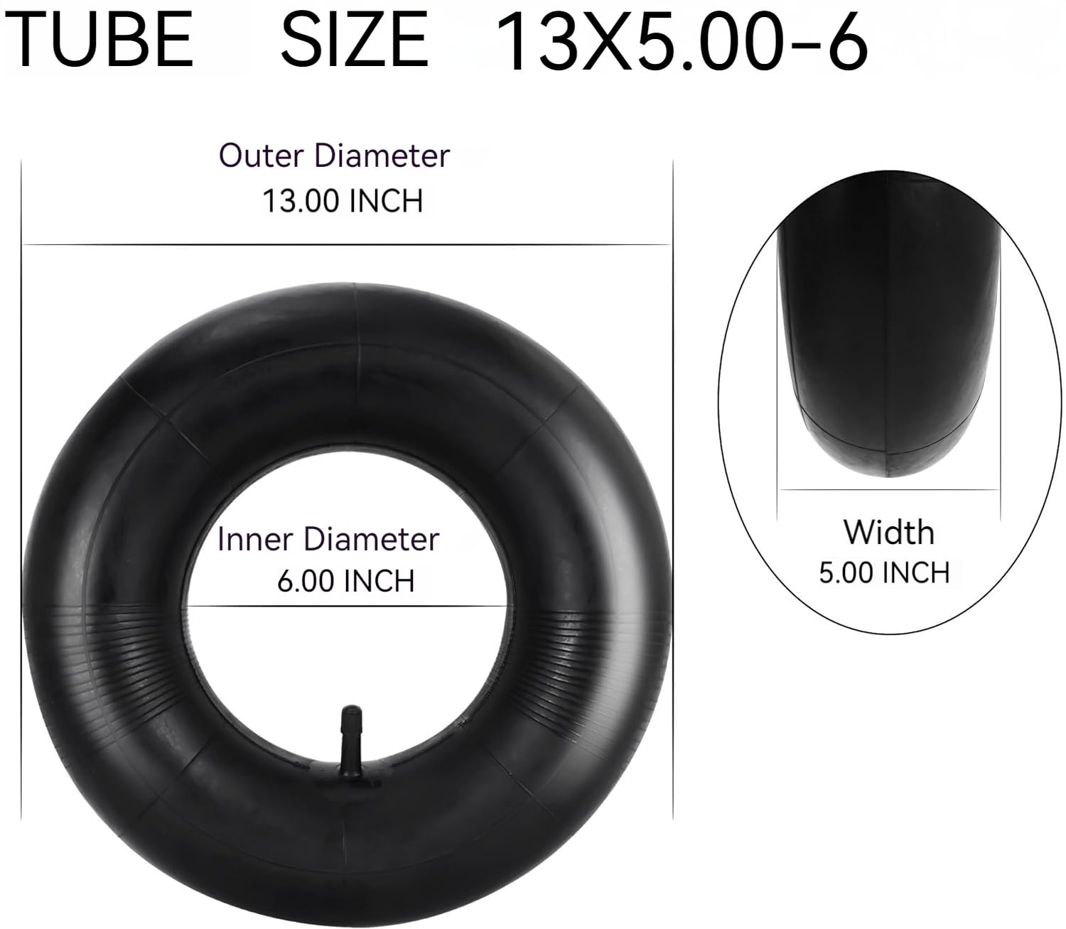 WEIYINGSI inner tube and included valve cores showing ready-to-install convenience