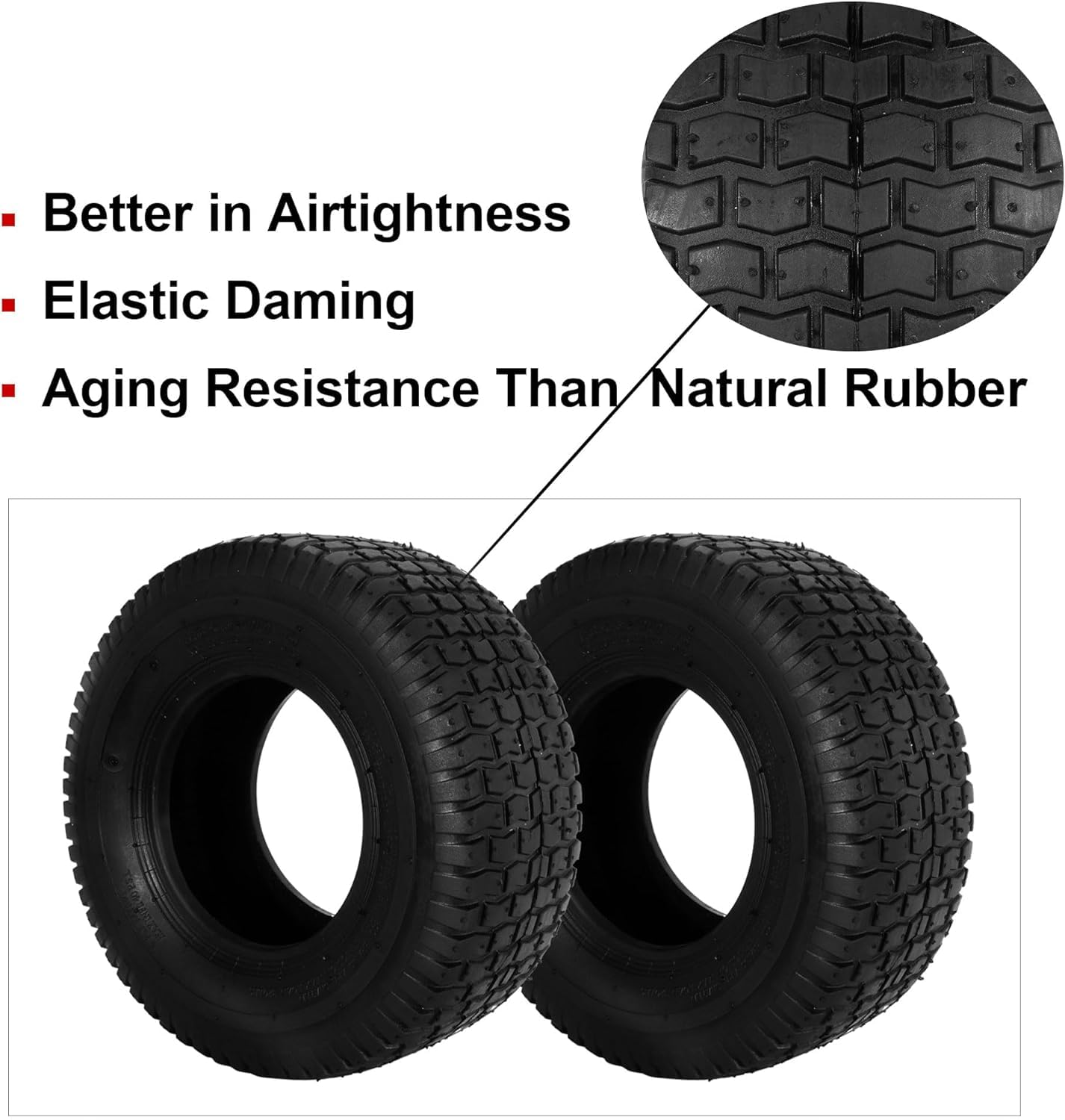 WEIYINGSI tire installed on lawn tractor illustrating stable handling