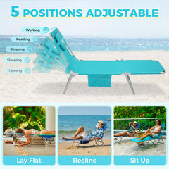 WEJOY extended-length lounger showing extra legroom and taller frame