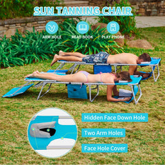 #WEJOY close-up of face hole padded cradle providing pressure-free comfort