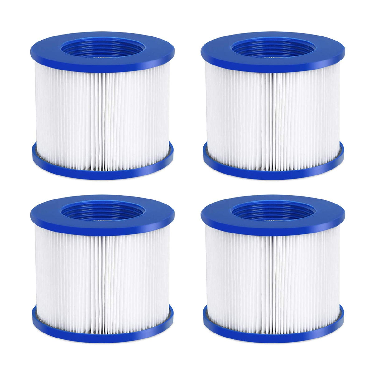 #WEJOY front view of blue replacement filter showing compact folded design and label