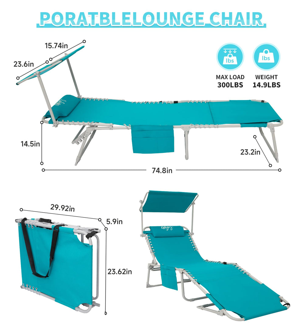 #WEJOY lounger on beach lifestyle scene demonstrating outdoor versatility
