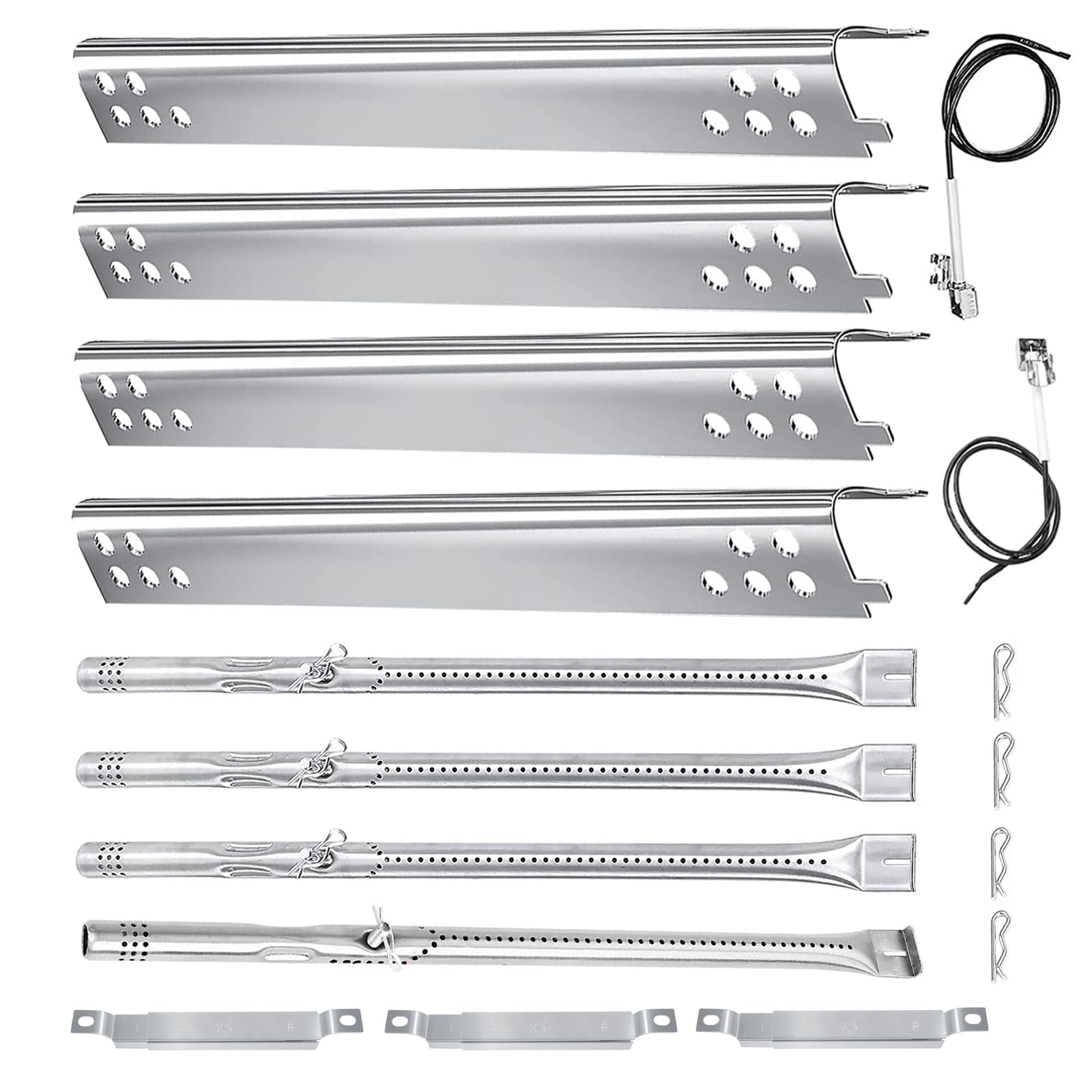 Welbocom front view showing full 4-burner kit and clear fit benefit
