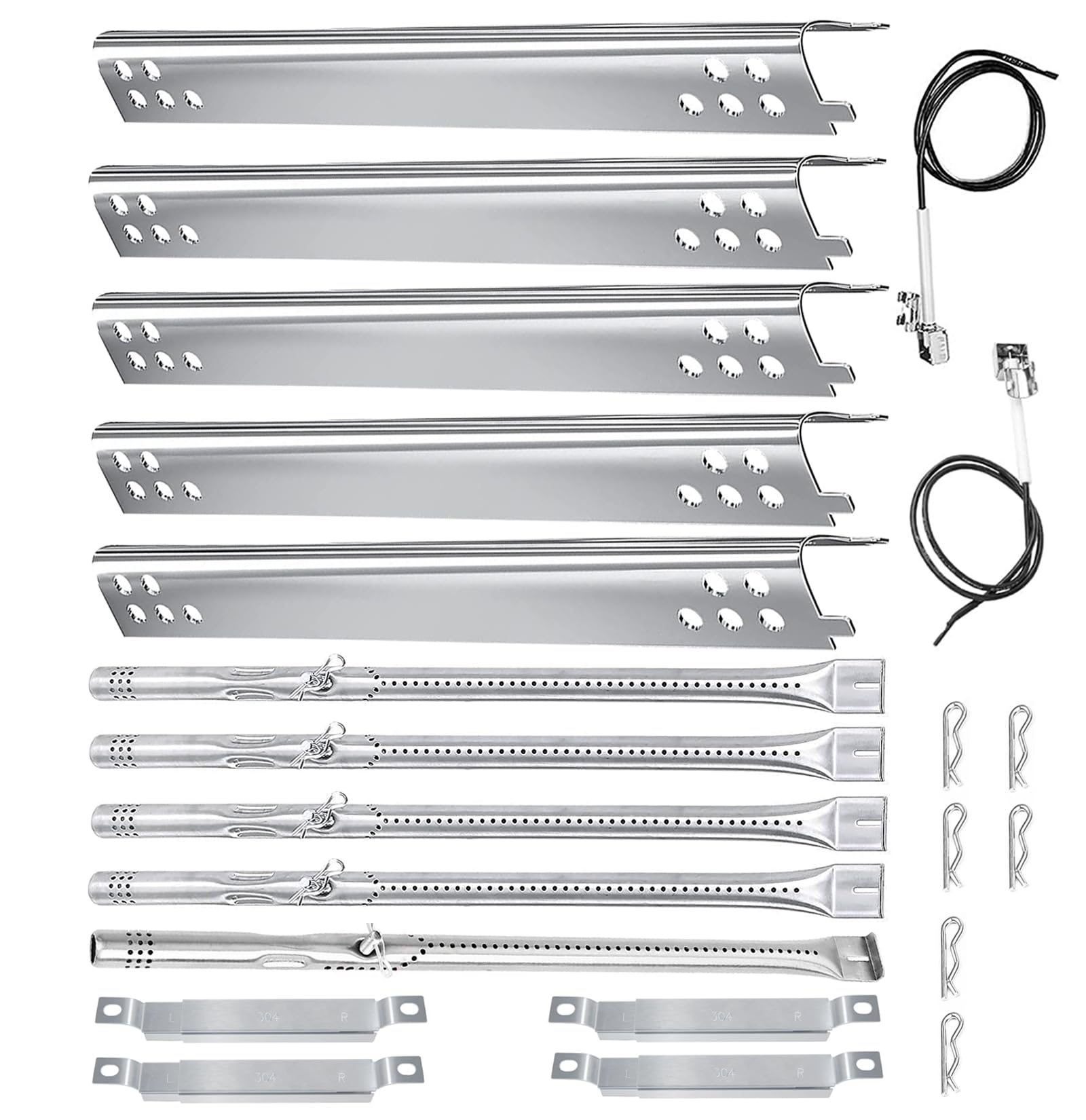 Welbocom front view of full five-burner kit showing complete replacement set benefits