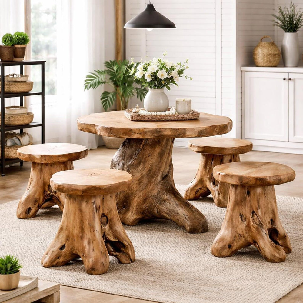 WELLAND stool with styling accessories showing versatile surface use