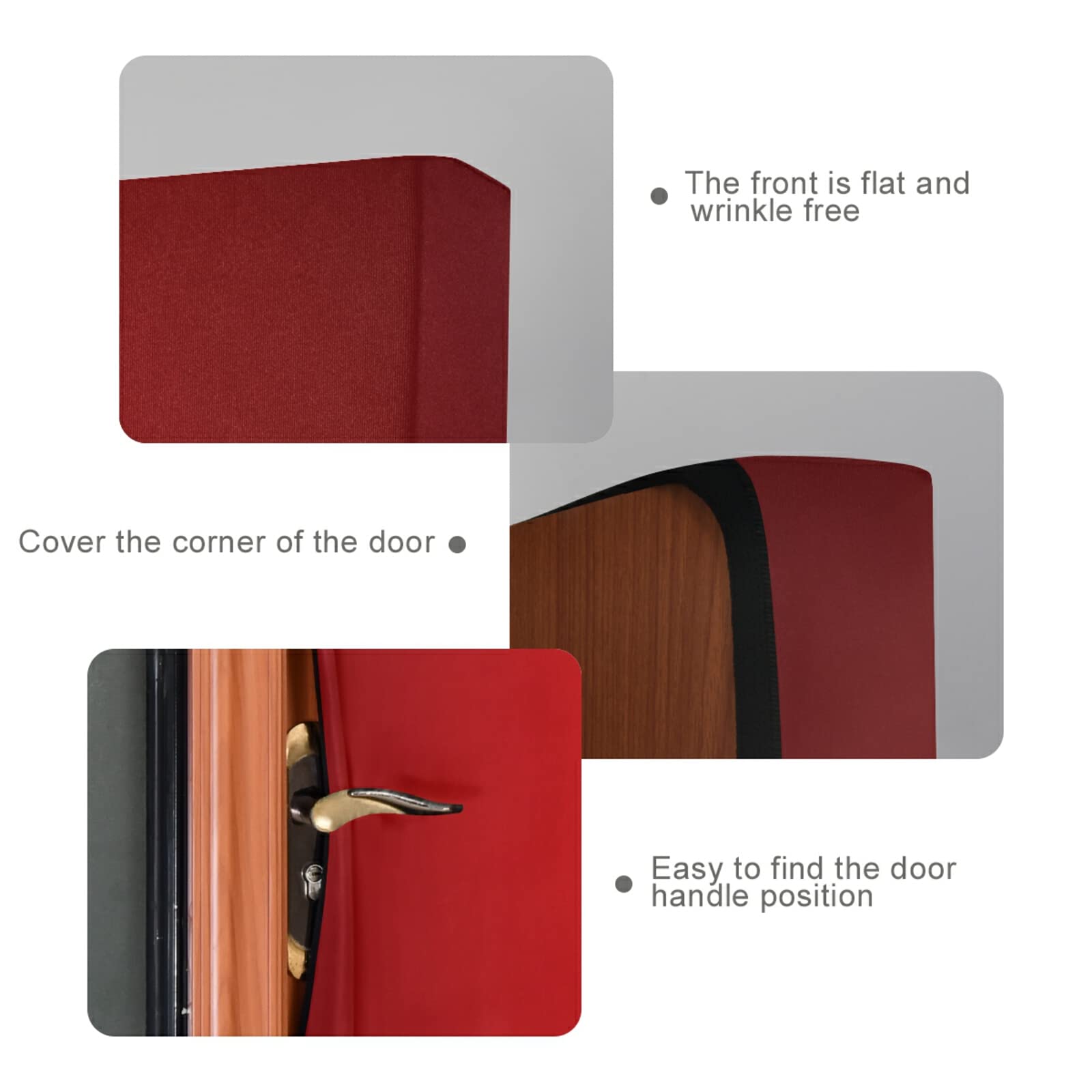 WELLDAY red door cover installed on porch entry for instant holiday decor