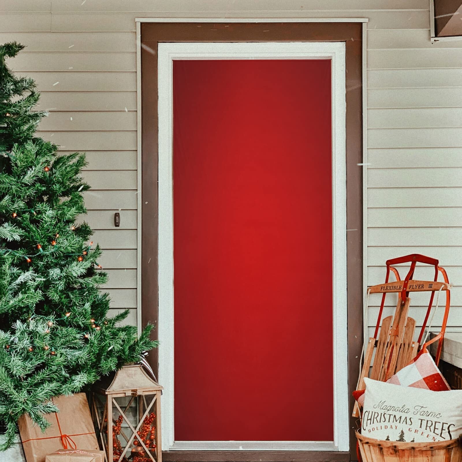 WELLDAY folded door cover in compact packaging for easy storage