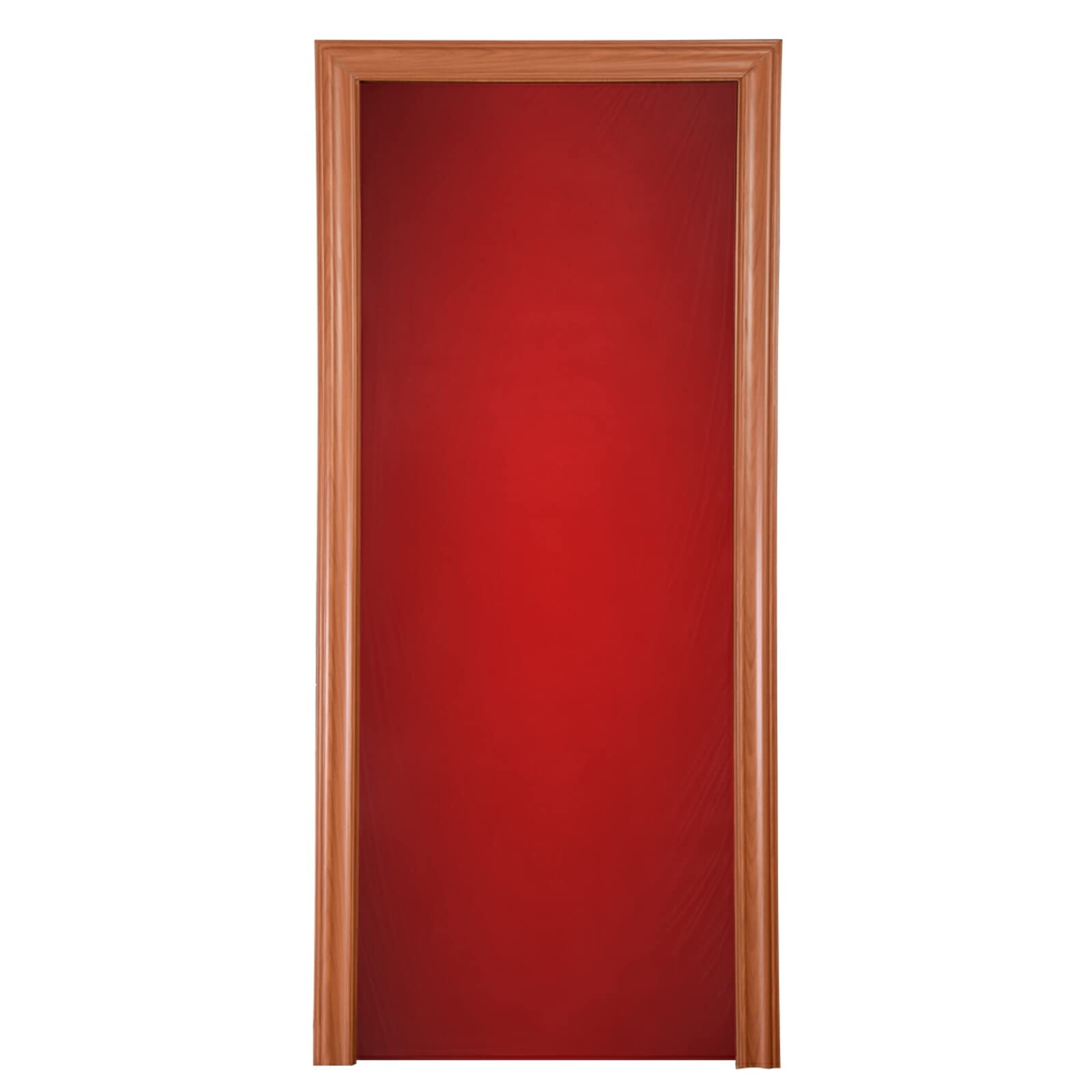 WELLDAY front view of red door cover showing full-length fit and clean look