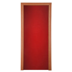 WELLDAY front view of red door cover showing full-length fit and clean look