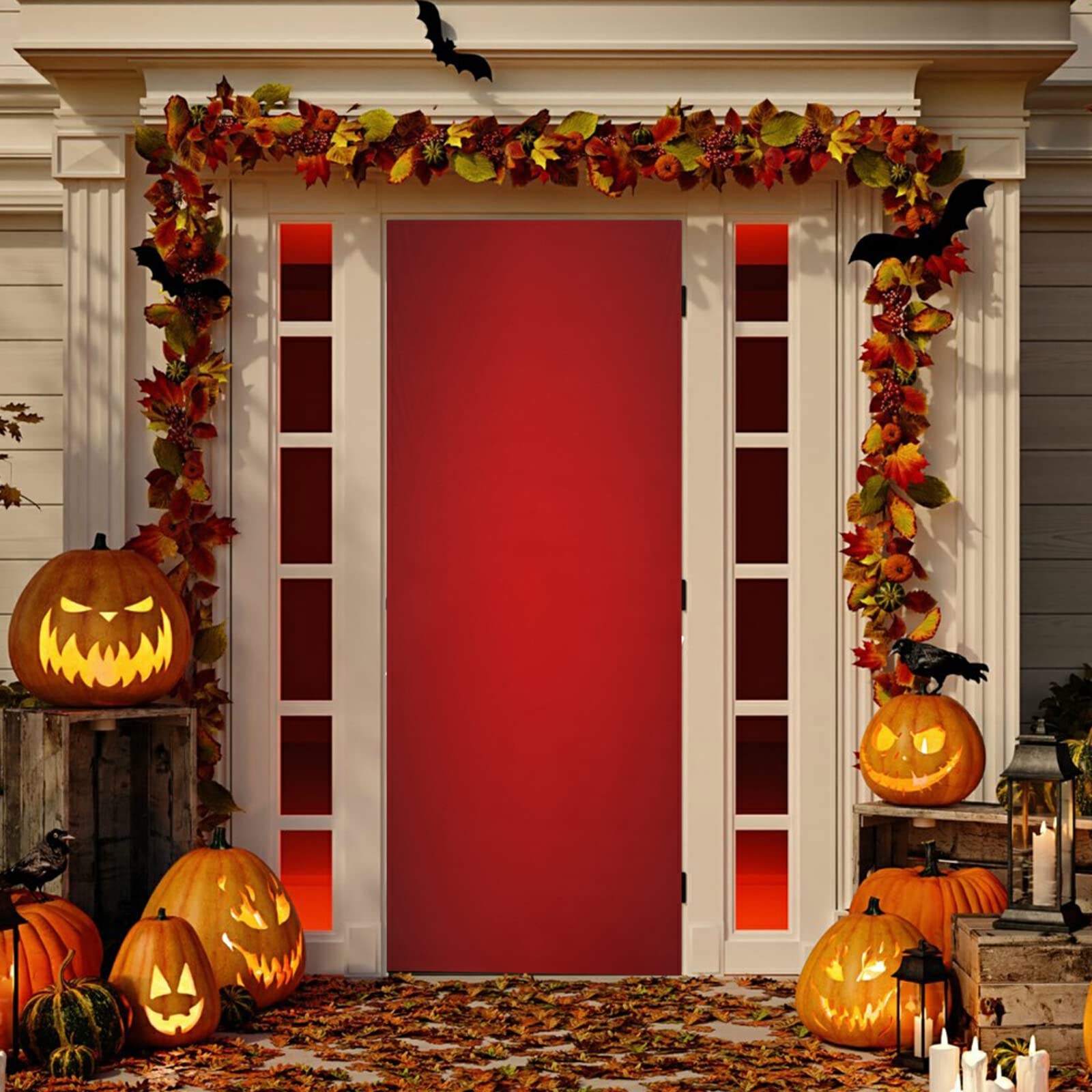 WELLDAY door cover beside a standard door showing size and scale
