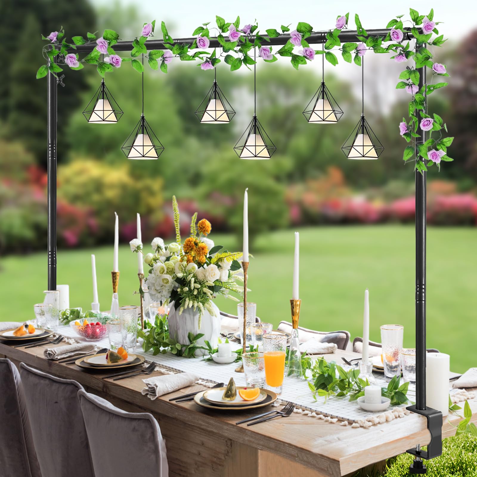 WellSign front view of assembled table arch showing stable event display