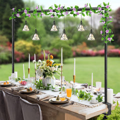 WellSign front view of assembled table arch showing stable event display