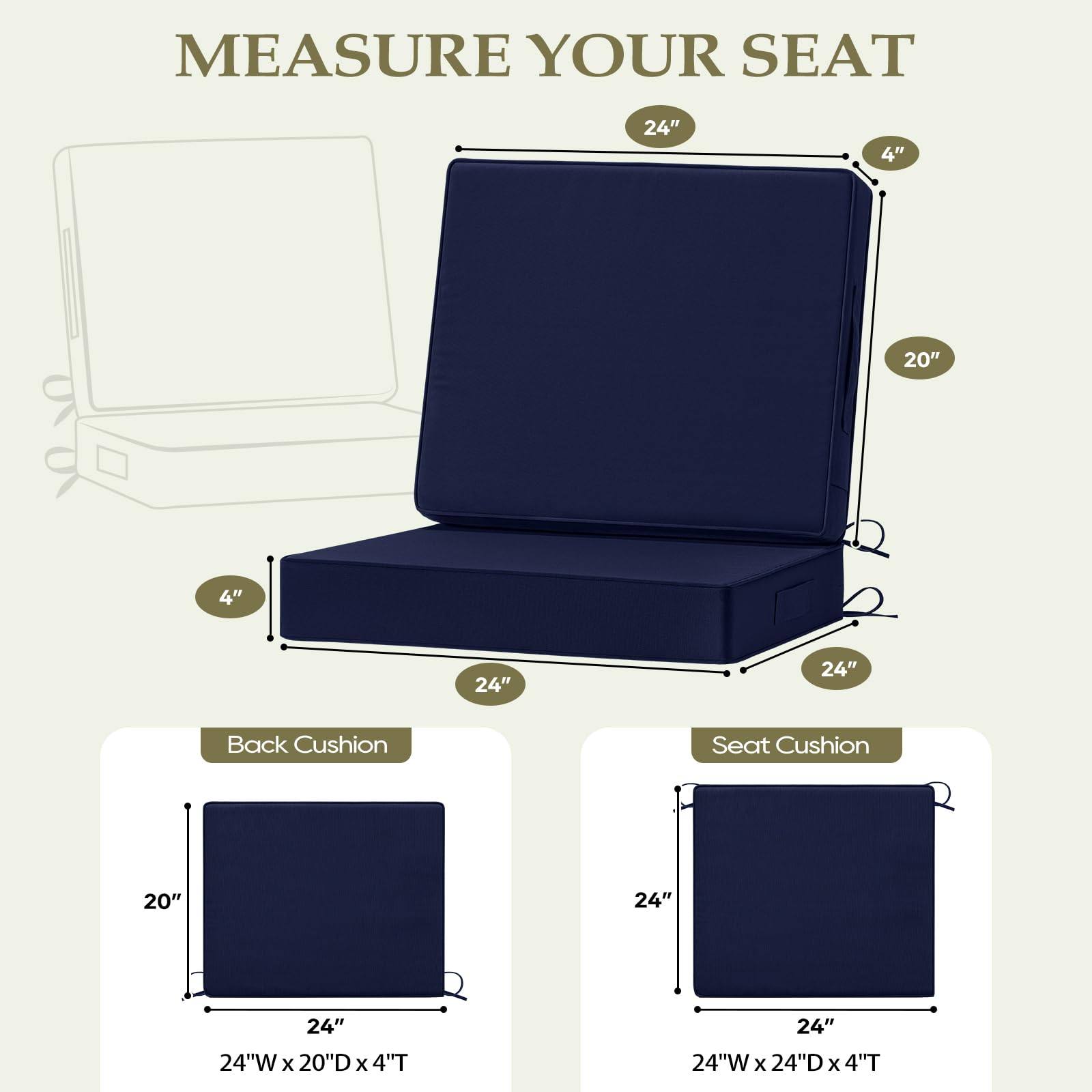 Wellsin back cushion cutaway showing layered foam for balanced support