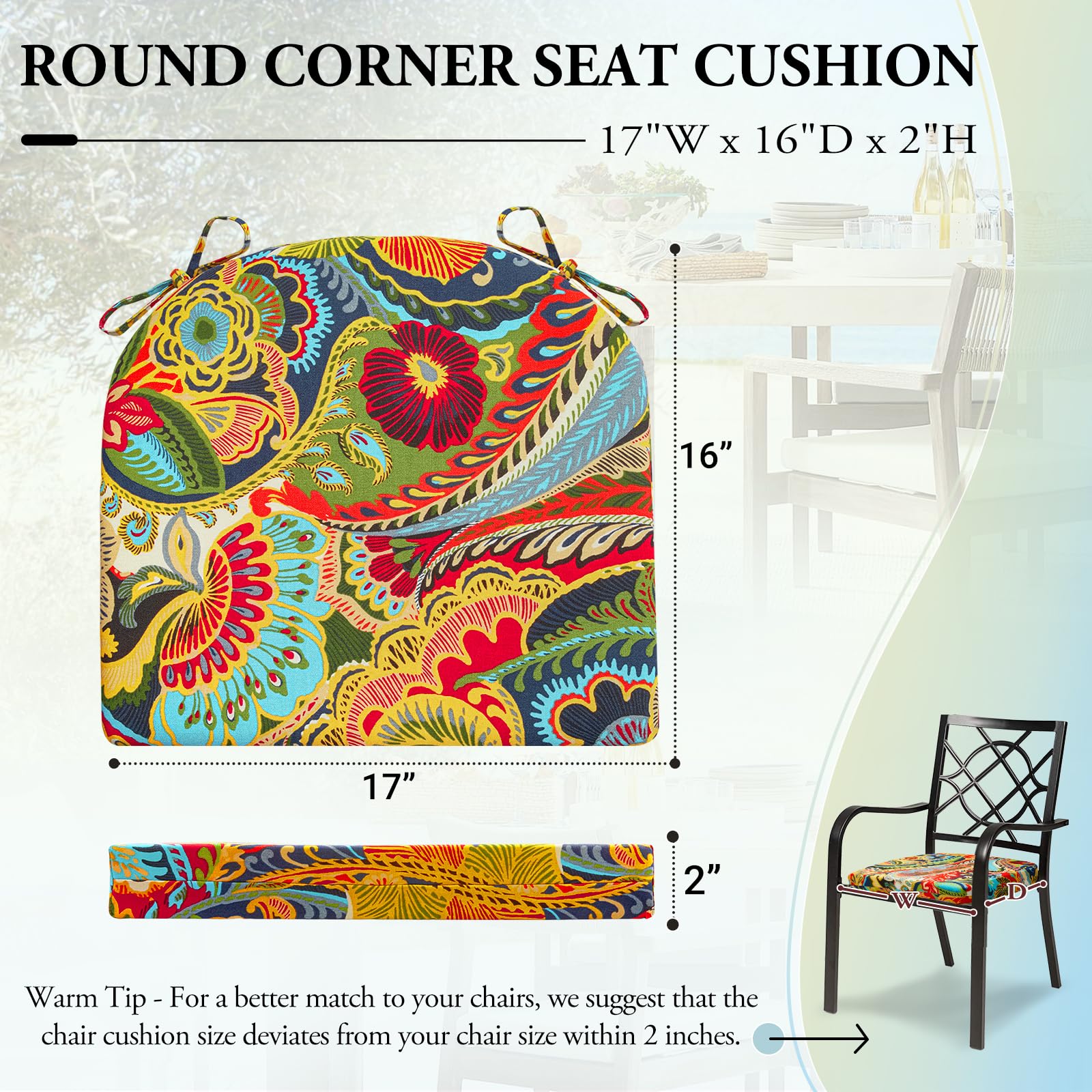 Wellsin close-up of floral fabric detail highlighting durable print