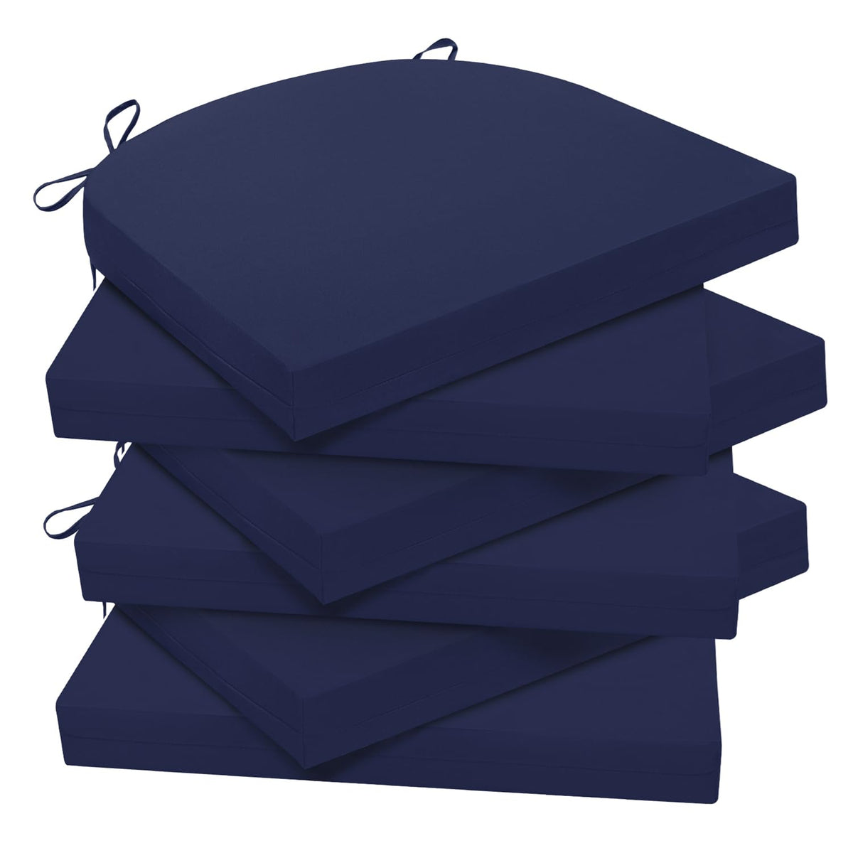 Wellsin front view of six navy cushions showing coordinated set benefit