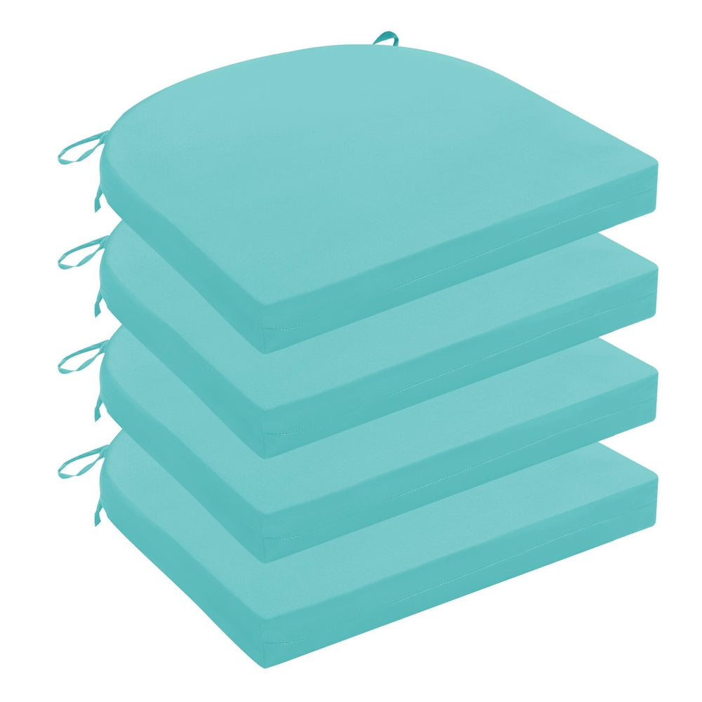 Wellsin front view of teal cushion showing clean tailored edges and color benefits