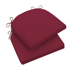 Wellsin front view burgundy cushion showing neat square seat and clean finish for style