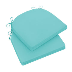 Wellsin front view of teal cushions showing neat edges and supportive profile