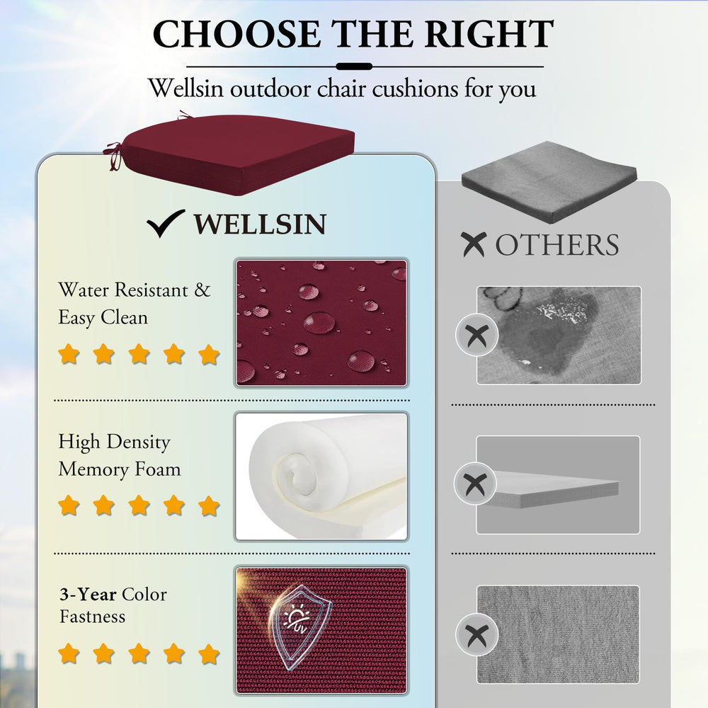 Wellsin label and edges showing reinforced seams for durable outdoor use and neat appearance