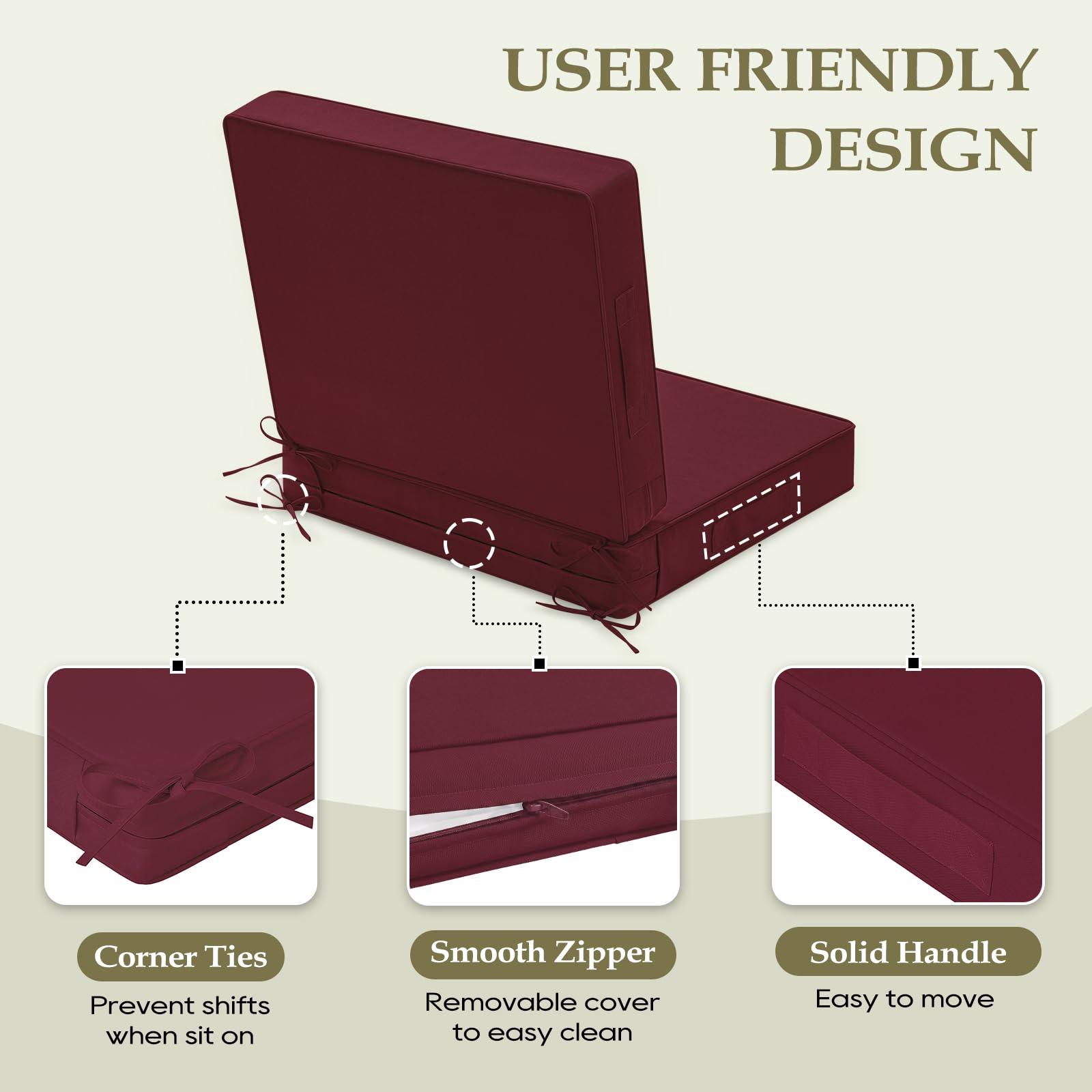 Wellsin side view with ties and handle showing secure fit and easy transport