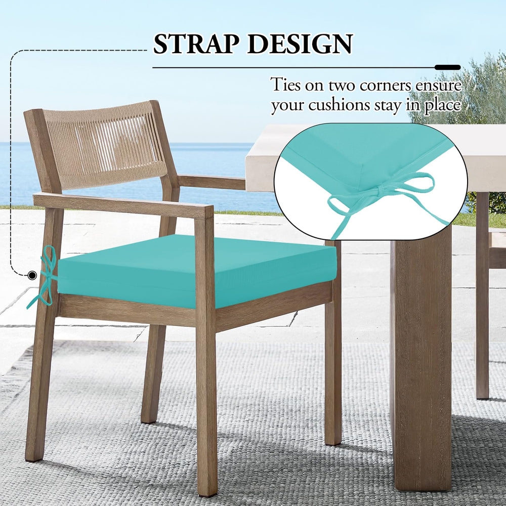 Wellsin cushions stacked to show consistent 3-inch thickness and compact storage