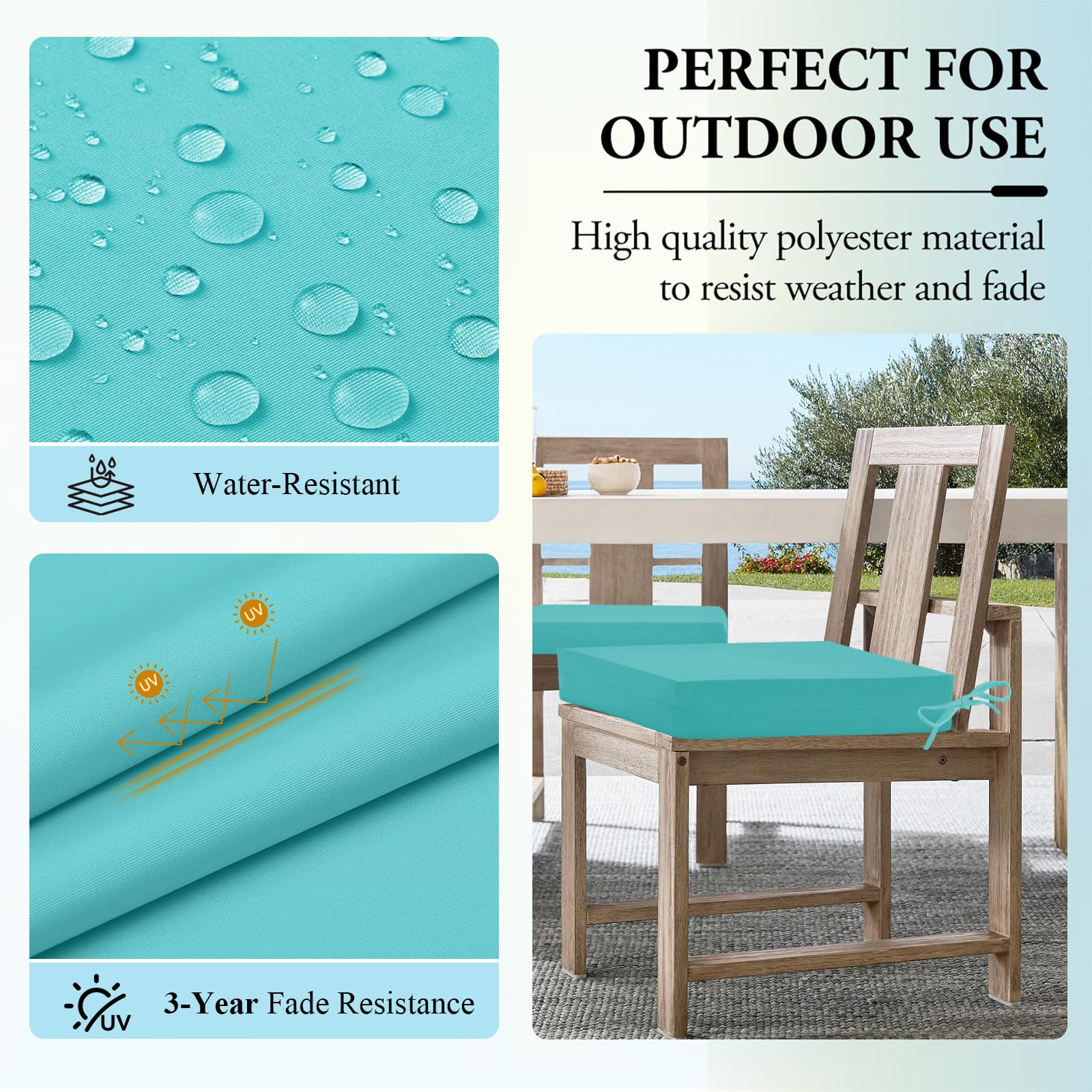Wellsin cushion straps detail with ties keeping cushions secure on chairs during use