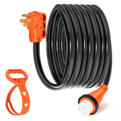 WELLUCK front view of NEMA 14-50P plug and SS2-50R receptacle showing secure connection benefits