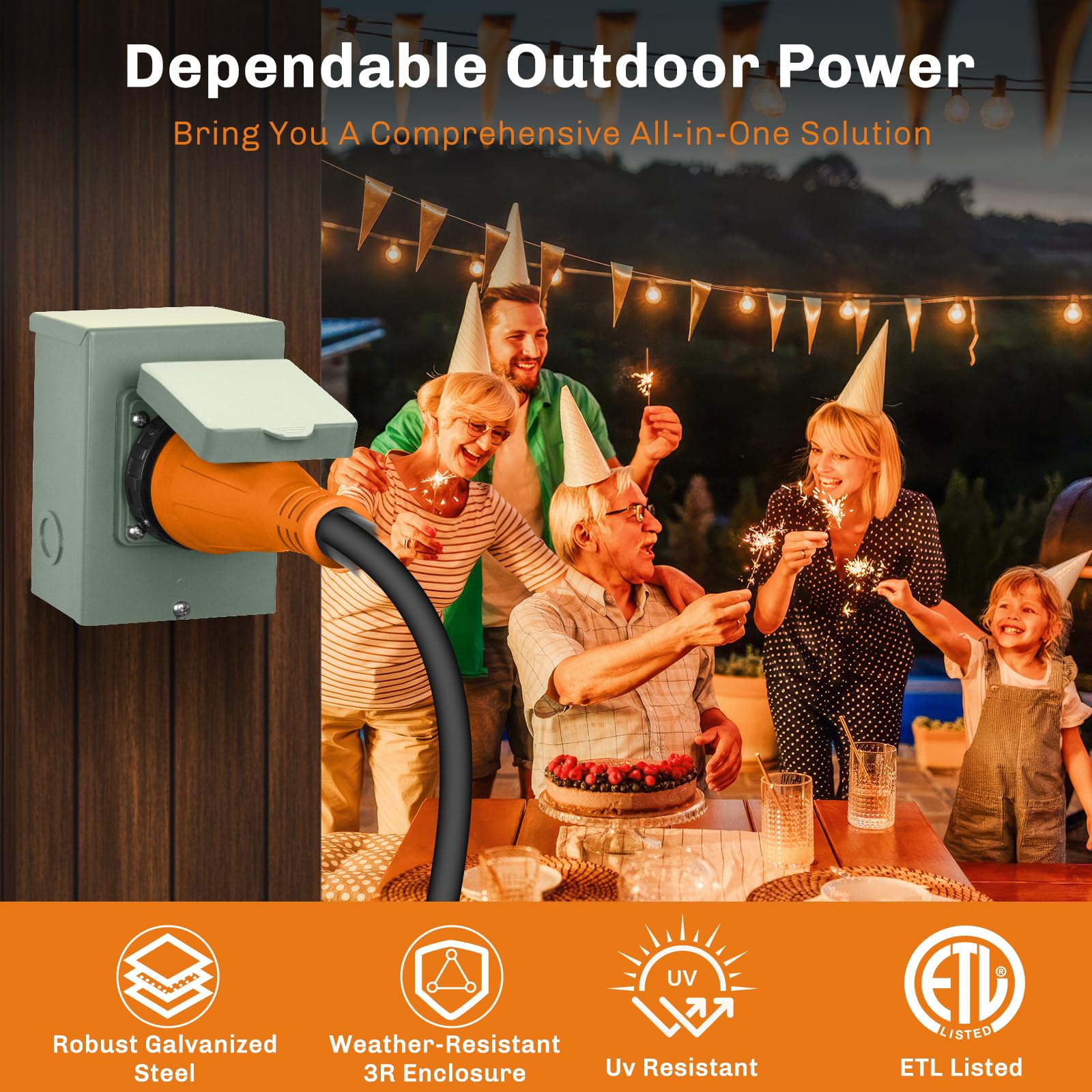 WELLUCK side profile with weatherproof cover demonstrating rain protection and durability