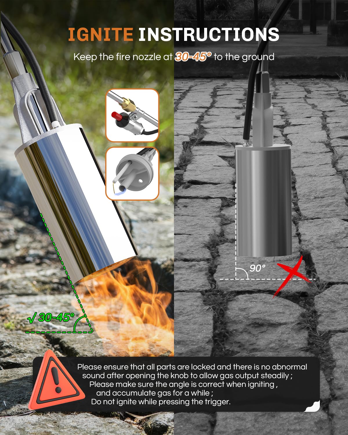 WELLUCK torch next to ruler for scale, illustrating compact portability and reach