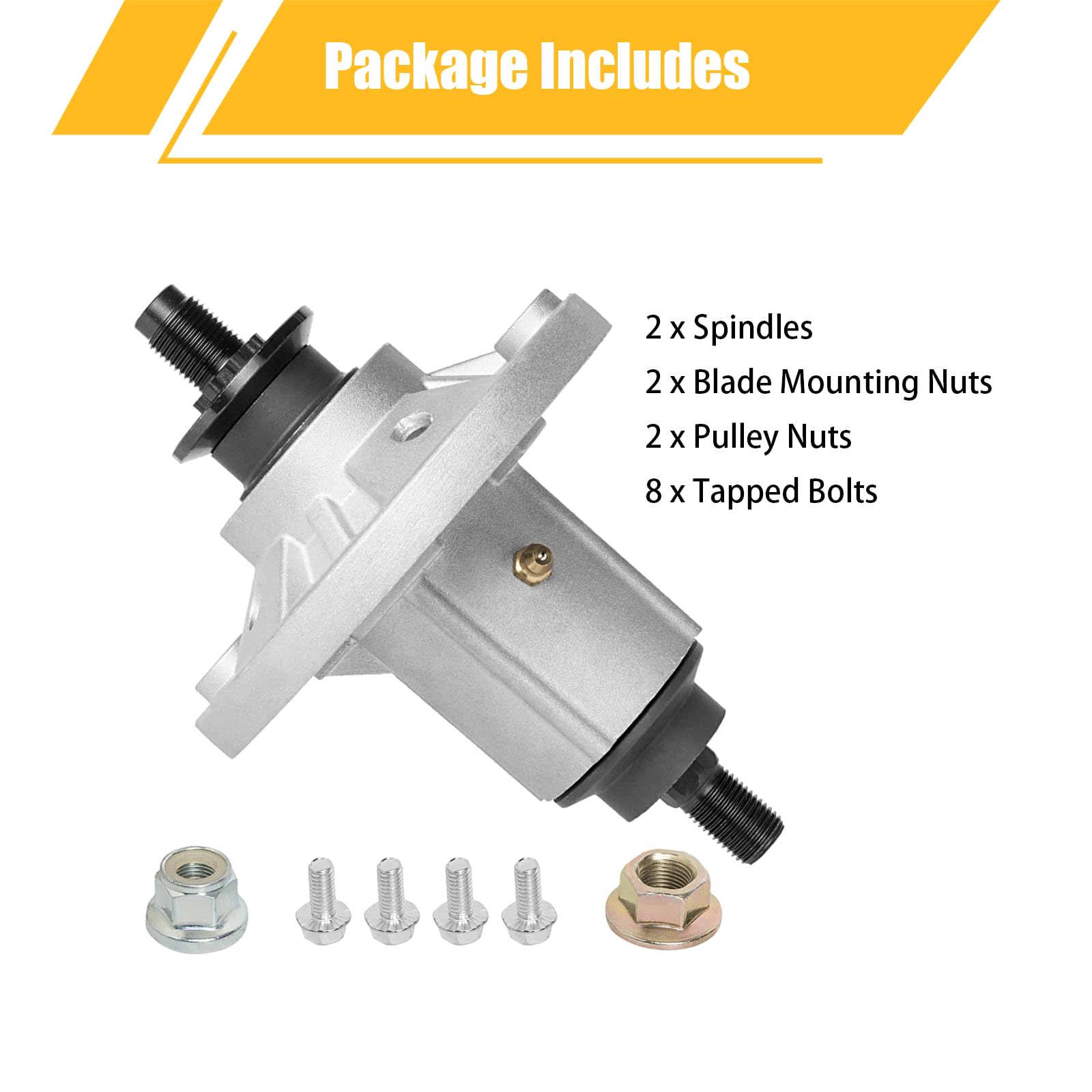 WELOVEHOME spindle kit contents laid out for straightforward installation