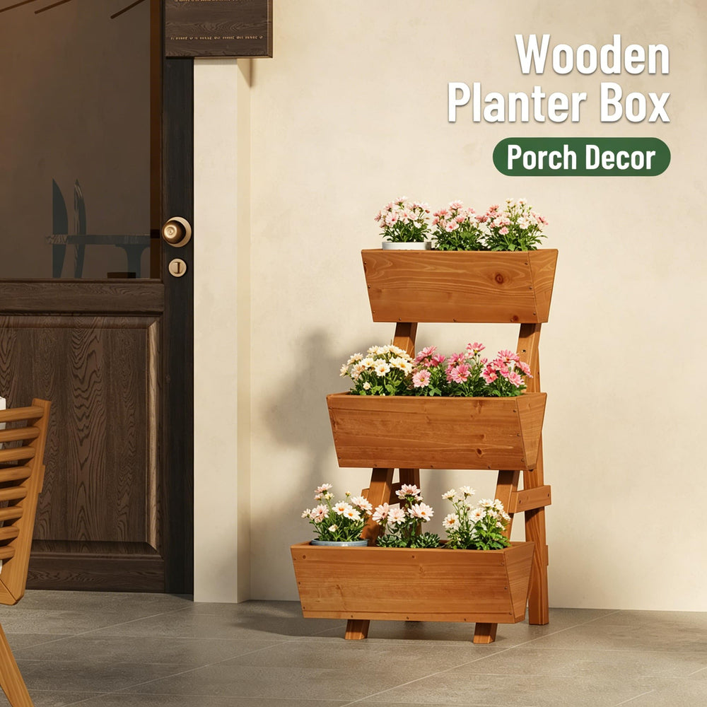WELUKGUUD top tier filled with herbs demonstrating easy access