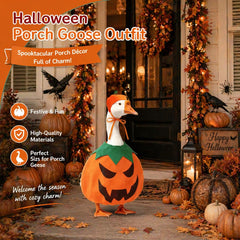 WeLyruff costume shown on a 23-inch goose to illustrate proper scale and fit